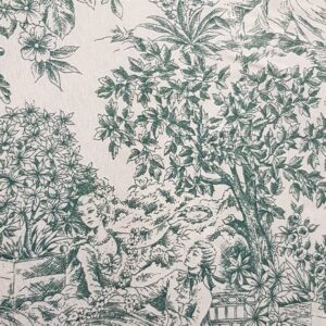 Loneta Toile de Jouy Verde