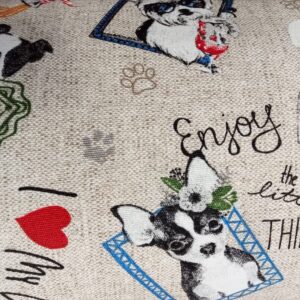 Loneta Estampada Dogs Beige