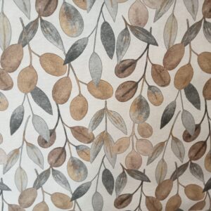 Loneta Estampada Versalles Hojas Gris