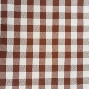 Tela Mantelería Cuadros Marrones